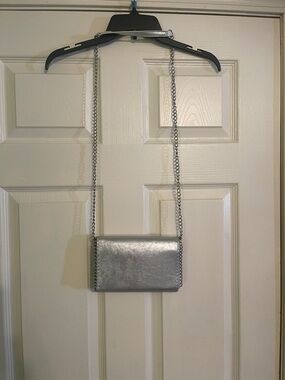 Melrose and Market Silver Metallic Chain Shoulder Bag
